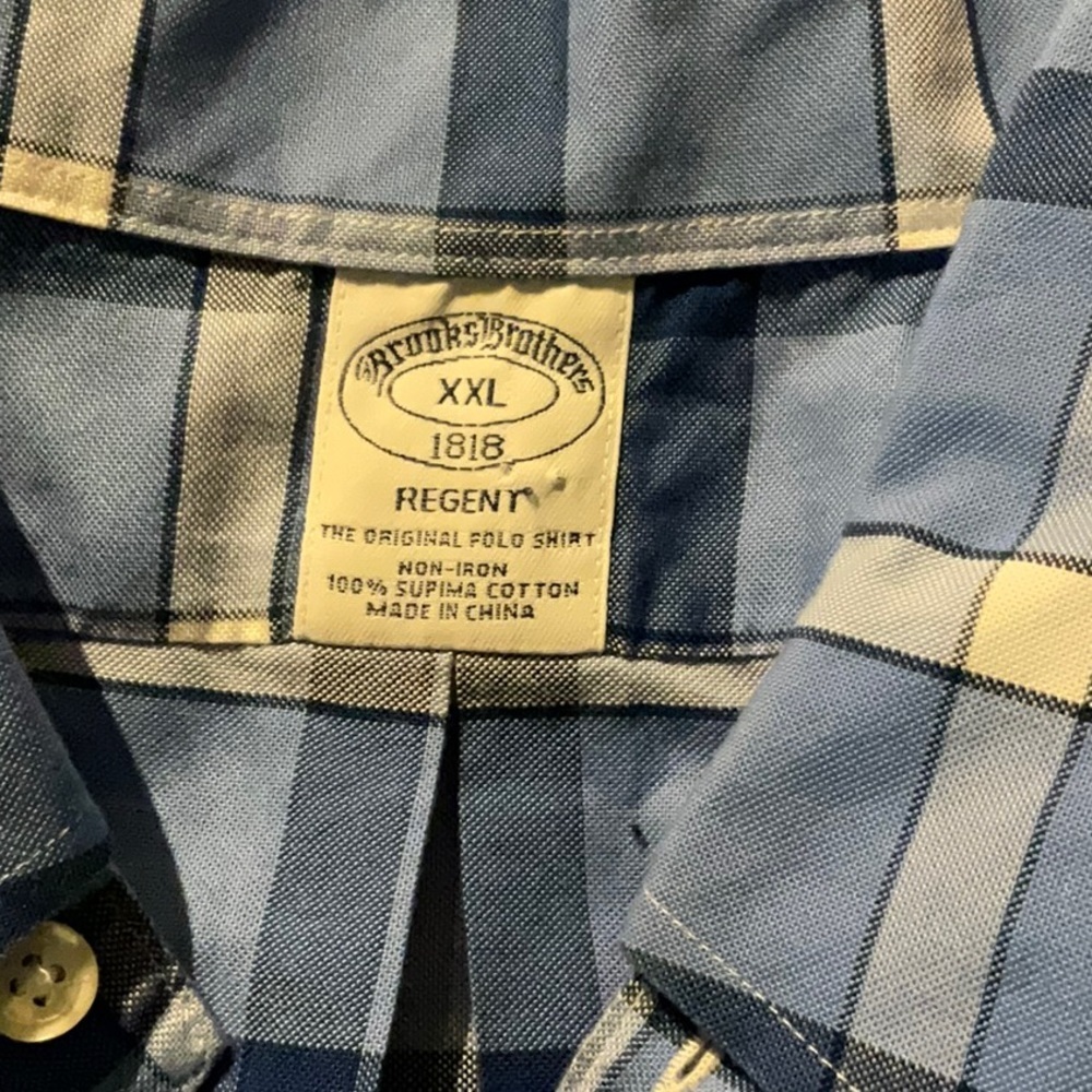 Brooks Brothers 1818 REGENT The Original Polo Shirt NON-IRON All Cotton Size XXL - Picture 8 of 9